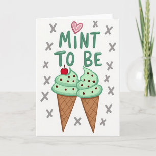 Eiscreme-Karte 'Mint To Be Couple' Karte