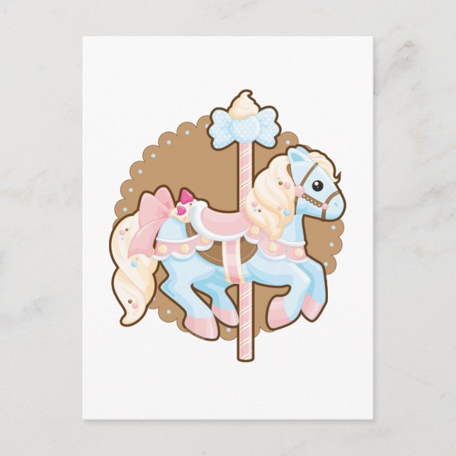 Eiscreme-Karussell Postkarte (Vorderseite)