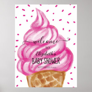 Eiscreme-Kegel-Confetti-Süßigkeiten Poster