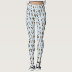 Eiscreme-Kegel-Design Leggings