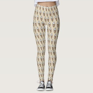 Eiscreme-Kegel-Design Leggings