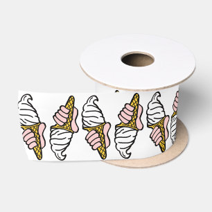 Eiscreme-Kegel-Design Satinband