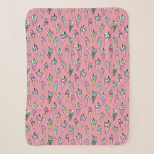 Eiscreme-Kegel-Muster Sherpadecke