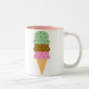 Eiscreme-Kegel-Tasse Zweifarbige Tasse