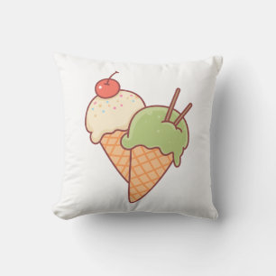 Eiscreme-Kegel-Wurfkissen Kissen