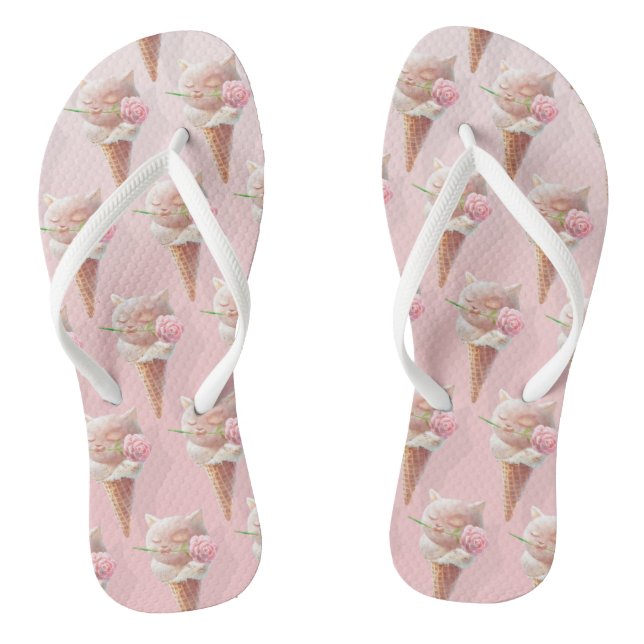 Eiscreme Kitty - Rosy & Dreamy Flip Flops (Fußbett)