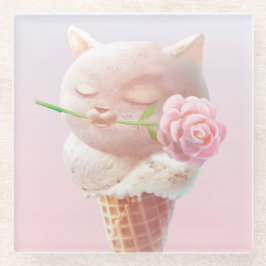 Eiscreme Kitty - Rosy & Dreamy Glasuntersetzer