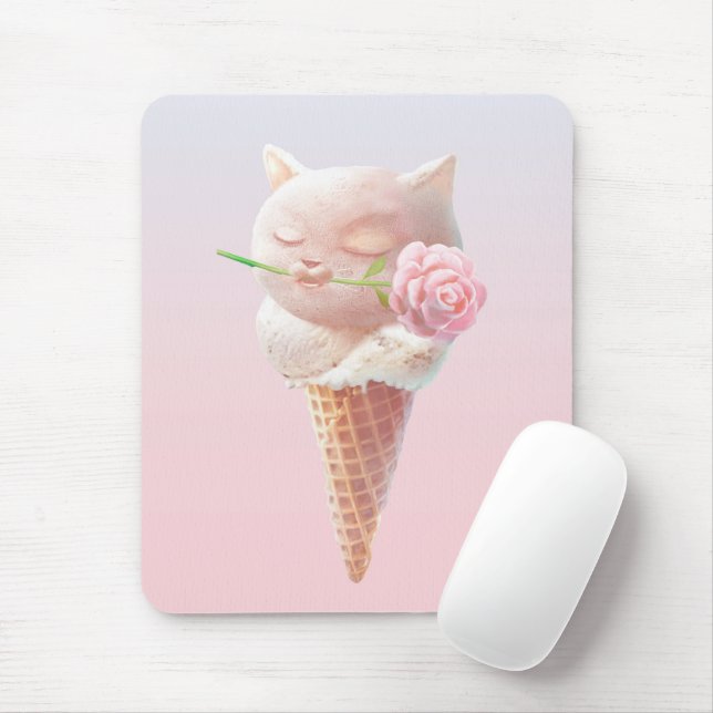 Eiscreme Kitty - Rosy & Dreamy Mousepad (Mit Mouse)