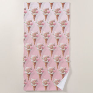 Eiscreme Kitty - Rosy & Dreamy Strandtuch