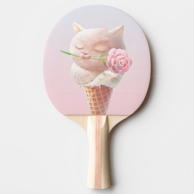 Eiscreme Kitty - Rosy & Dreamy Tischtennis Schläger (Vorderseite)