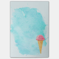 Eiscreme-Kon mit einem blauen, farbigen Spritzer
