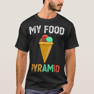 Eiscreme Kone Meine Nahrungspyramide Sommer-Eiscre T-Shirt