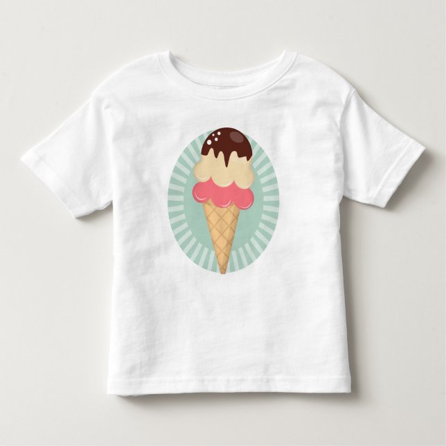 Eiscreme-Kone - Niedliche Schokolade Vanilla Minze Kleinkind T-shirt (Vorderseite)