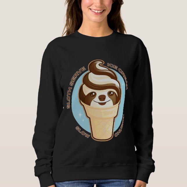 Eiscreme-Kone-Slotpun entspannt Sweatshirt (Vorderseite)