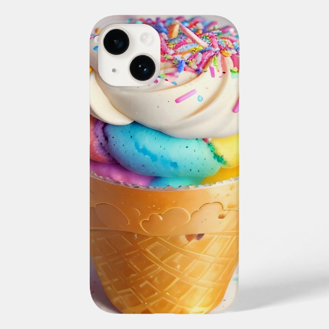 Eiscreme-Kone-Sprinklen Case-Mate iPhone Hülle (Rückseite)