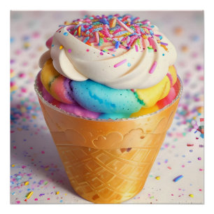 Eiscreme-Kone-Sprinklen Poster