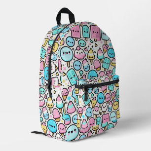 Eiscreme-Kone und Popsicle Doodles Bedruckter Rucksack