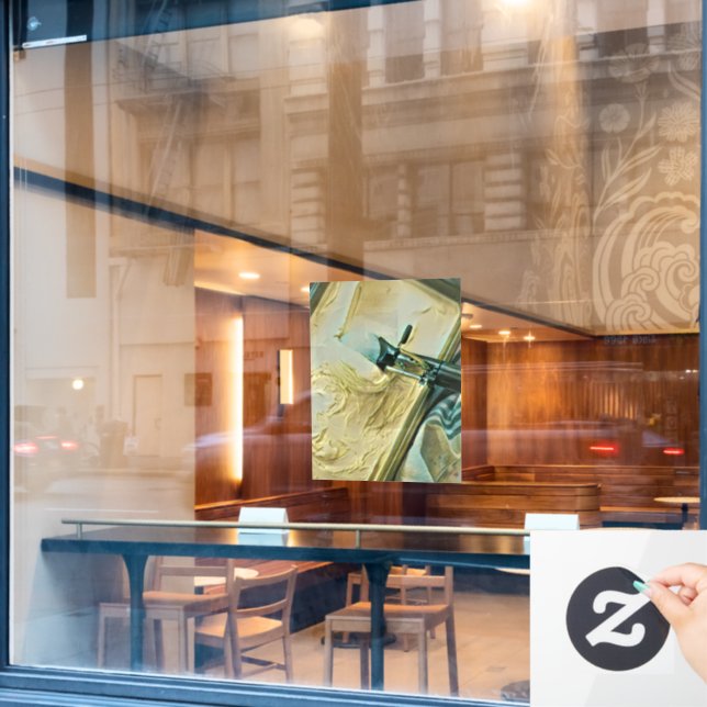 Eiscreme-Kuchen Fensteraufkleber (Café-Fenster)