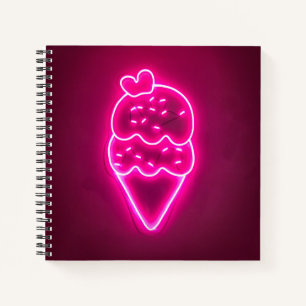 Eiscreme-Kunst Erdbeereis Clip Art Malerei Notizbuch