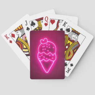 Eiscreme-Kunst Erdbeereis Clip Art Malerei Spielkarten