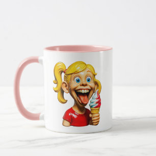 Eiscreme-Lächeln-Burst Tasse