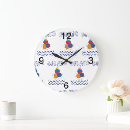 Eiscreme-Lampe Große Wanduhr
