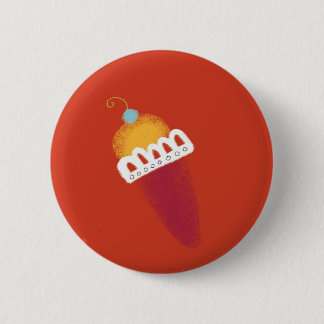 Eiscreme, lecker, lecker, niedlicher Knopf Button
