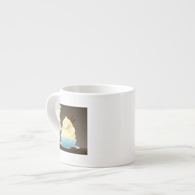 Eiscreme-Leckerei Espressotasse (Vorderseite Links)