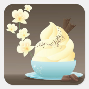 Eiscreme-Leckerei Quadratischer Aufkleber