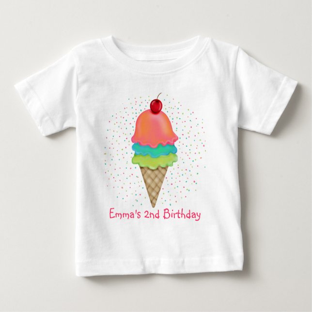 Eiscreme-Leckereien Baby T-shirt (Vorderseite)
