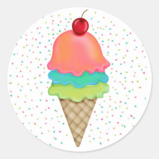 Eiscreme-Leckereien Runder Aufkleber