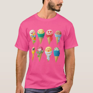 Eiscreme-Liebhaber T-Shirts Geschenk Mädchen & Fra