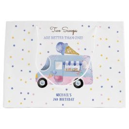 Eiscreme-LKW 2 Scoops 2. Geburtstag Große Geschenktüte
