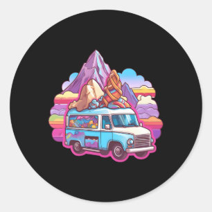 Eiscreme-LKW im Tessin Runder Aufkleber