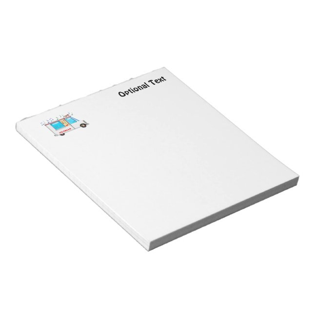 Eiscreme-LKW mit Musik Notizblock (angewinkelt)