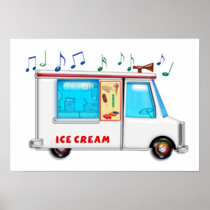 Eiscreme-LKW mit Musik Poster