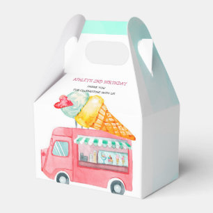 Eiscreme-LKW-personalisierter Geburtstag Geschenkschachtel