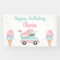 Eiscreme LKW Pink Aquamarines Mädchen Geburtstag H