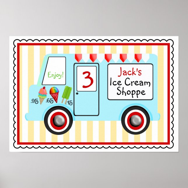 Eiscreme-LKW-Plakat - Boys Poster (Vorne)