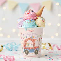 Eiscreme-LKW-Scoops für lustigen Kindergeburtstag