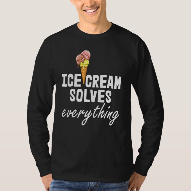 Eiscreme löst alles Eiscreme Liebe Männer Par T-Shirt (Vorderseite)