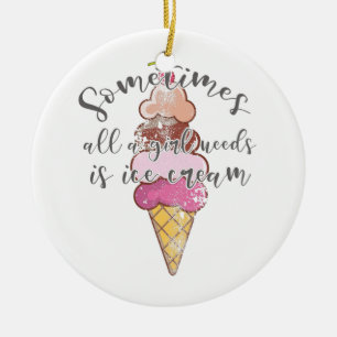 Eiscreme-Lover-Geschenk für 2010 Gewürze Keramik Ornament