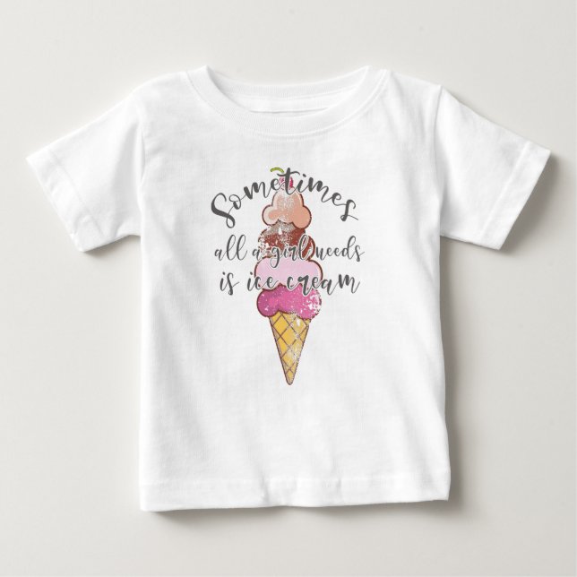 Eiscreme Lover Gift Girl Nadine Baby T-shirt (Vorderseite)