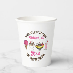 Eiscreme macht aus Ihrem eigenen Party Pappbecher