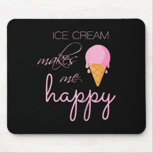 Eiscreme macht mich glücklich, Niedliche Sommer-Li Mousepad