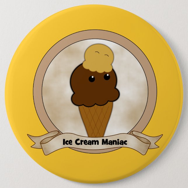 Eiscreme Maniac Button (Vorderseite)