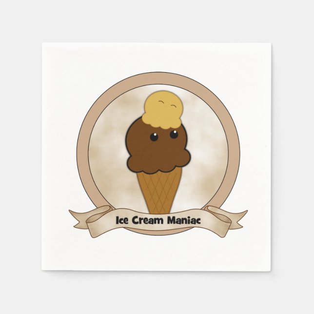 Eiscreme Maniac Serviette (Vorderseite)
