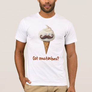 Eiscreme mit den Schnurrbärten T-Shirt