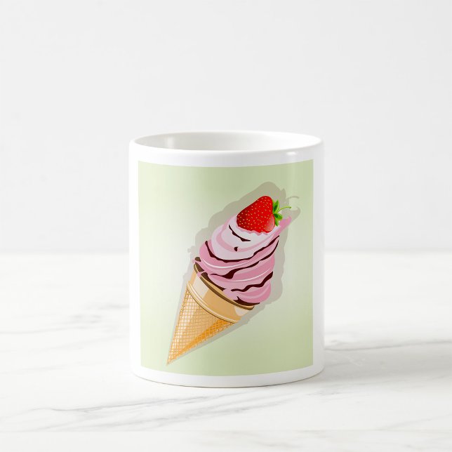 Eiscreme mit Erdbeere Kaffeetasse (Von Creator hochgeladen)