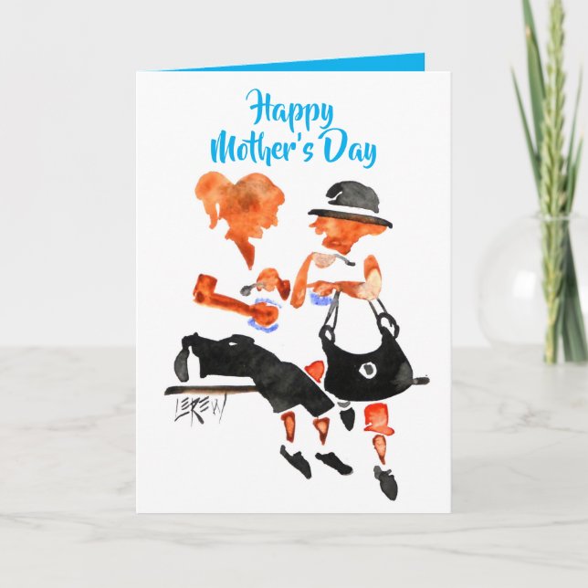 Eiscreme mit Mama #130716 Muttertag Karte (Vorderseite)